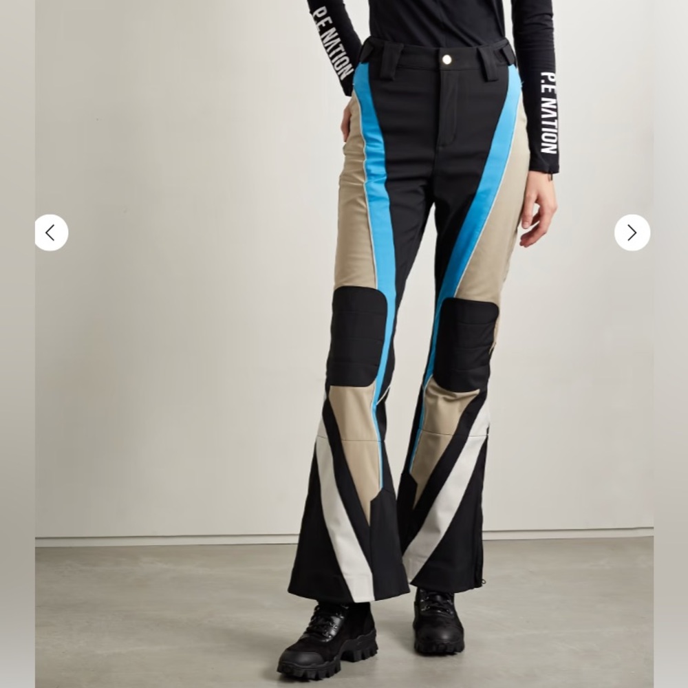 P.E NATION St. Moritz color-block recycled flared ski pants